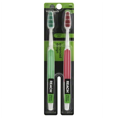 REACH Advanced Design Toothbrushes Firm Full Head, Color May Vary, 3 ea