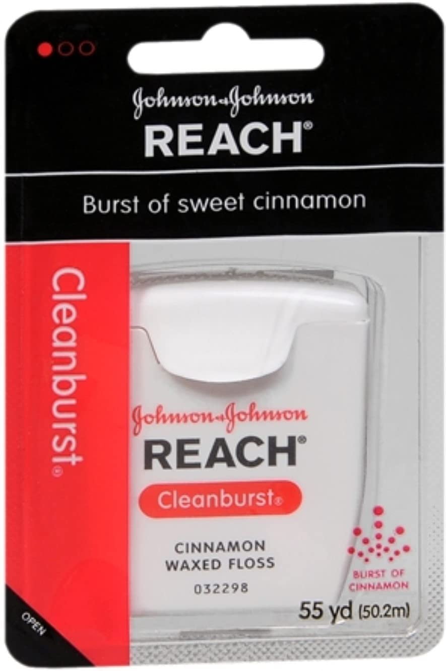 REACH Cleanburst Waxed Floss Cinnamon 55 Yards (Pack of 12)