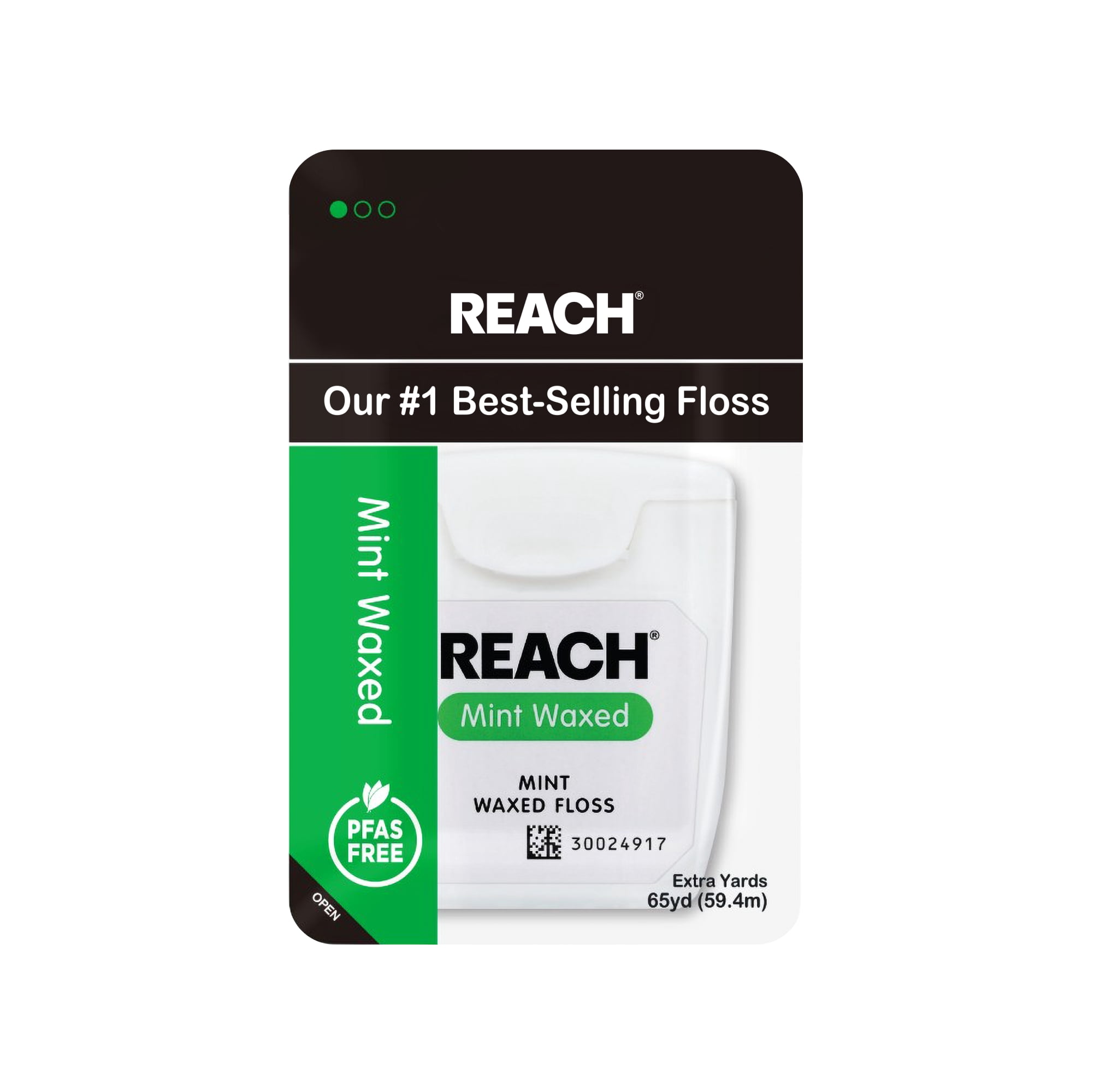 REACH Mint Waxed Dental Floss 65YD - Walmart.com