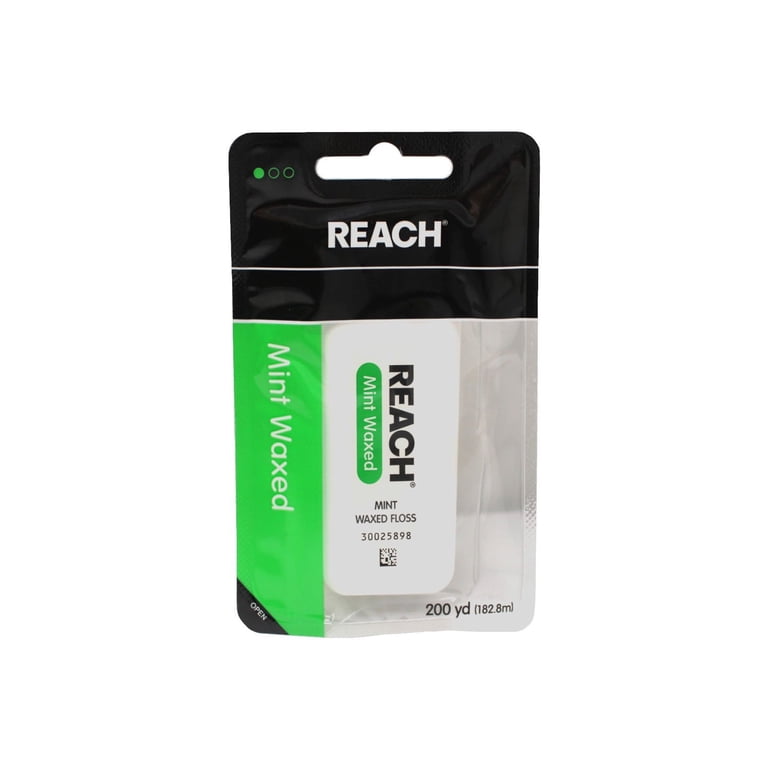 Reach, Mint Waxed Floss, 200 Yards, Dental Gum Plaque Removal