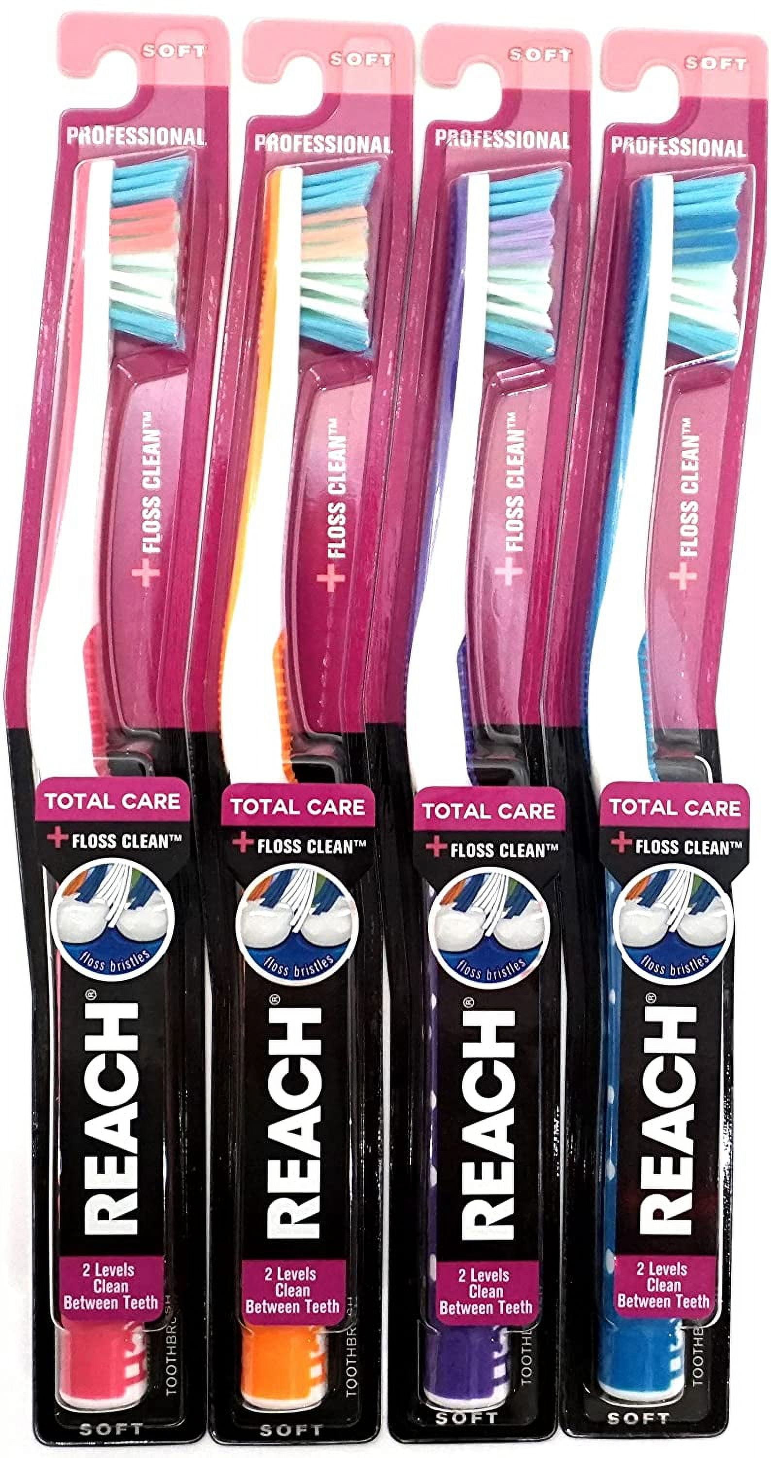 REACH Total Care Floss Clean Toothbrush Soft Full 1 Each (Colors May ...