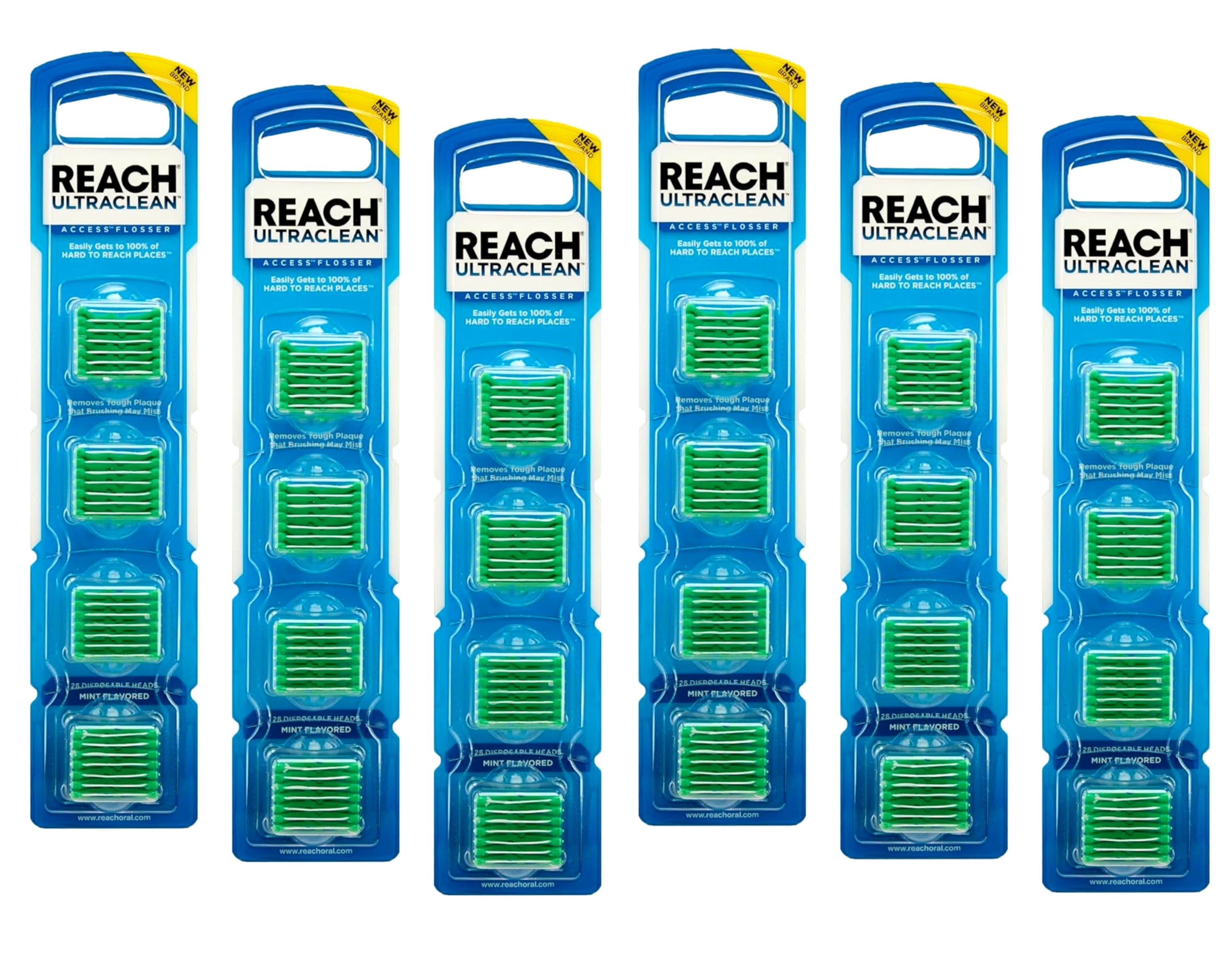 REACH Ultra Clean Access Flosser Mint Refill Heads, 28 Count (Pack
