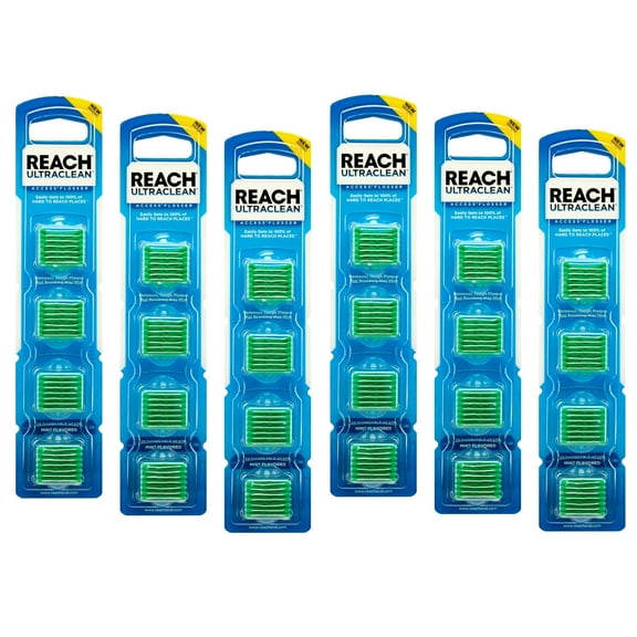 REACH Ultra Clean Access Flosser Mint Refill Heads, 28 Count (Pack Of 6) Packaging May Vary