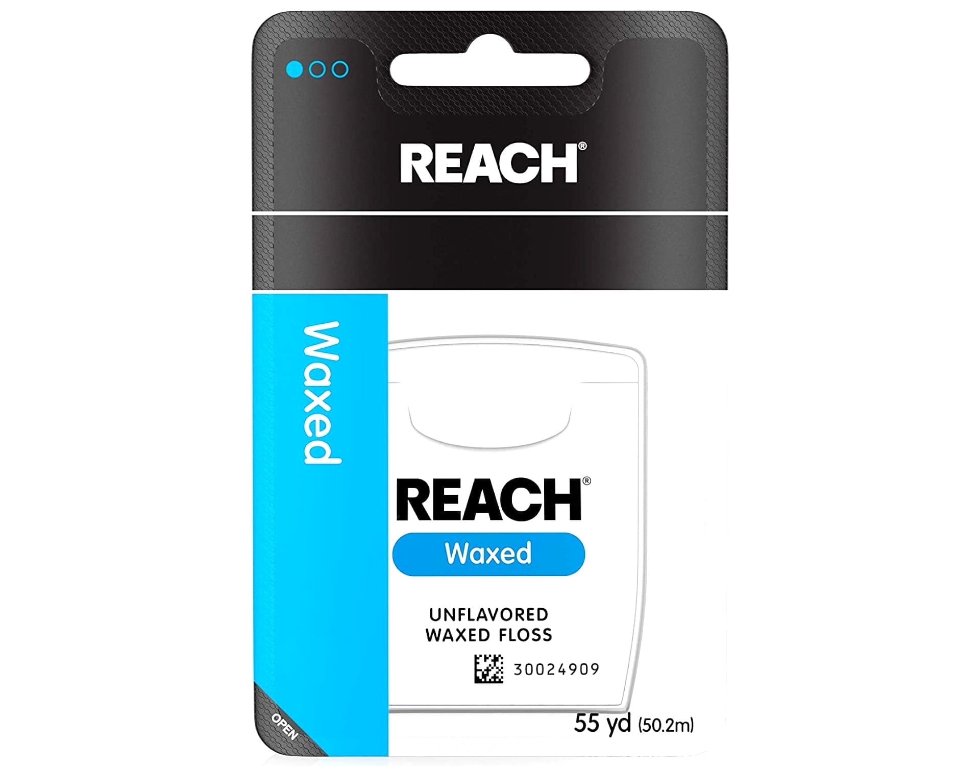 REACH Unflavored Waxed Dental Floss 55 yds