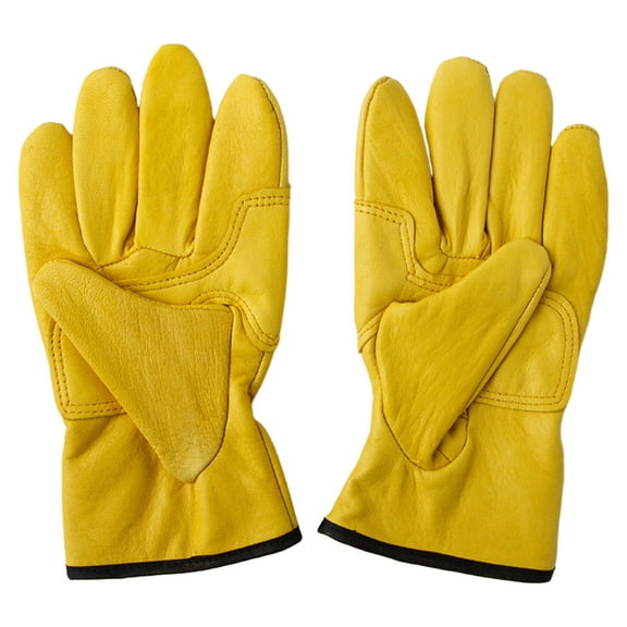 REACHISE 1 Pair Mens Warm Work Gloves Warm Leather Gloves Insulated Leather Work Gloves Working Gloves