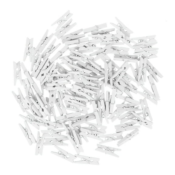 REACHISE 100 Mini Wooden Pegs for Photos, Crafts, DIY, Weddings