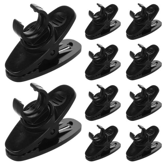 REACHISE 10pcs Lapel Mic Holder Clips, Lavalier Mic Clips Single Mount Lavalier Clips Tie Clips Mic Holder Clips Mic Tie Clips for Microphone Video Recording