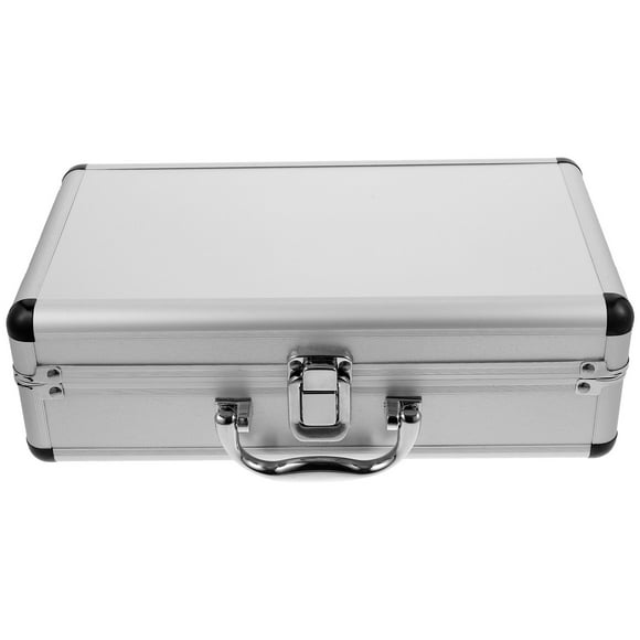 12" Aluminum Lock Briefcase w/ Foam - Portable Tool/Laptop Case for Men, White