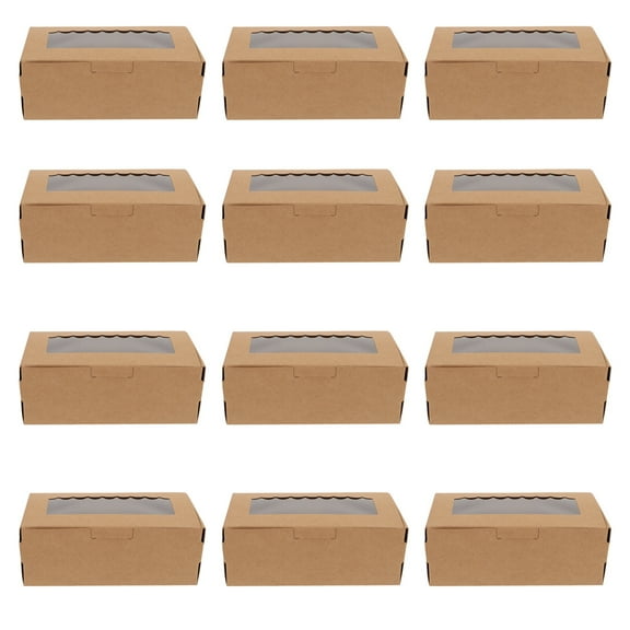 FUEENIRVA Muffins Boxes Kraft Paper Packing for Cupcake 1 Set