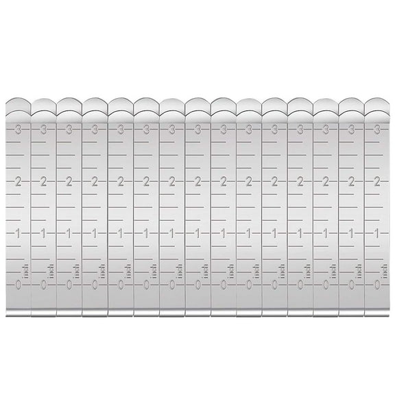 REACHISE 15pcs Metal Hemming Clips Sewing Ruler Marker Quilting Supplies (Silver)