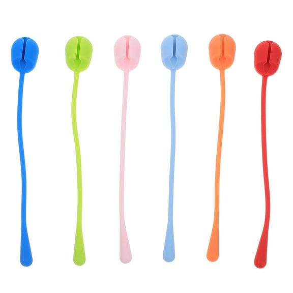 FUEENIRVA Cord Wrap Assorted Color Silicone Office 16Pcs 5.6X0.6X0.2In