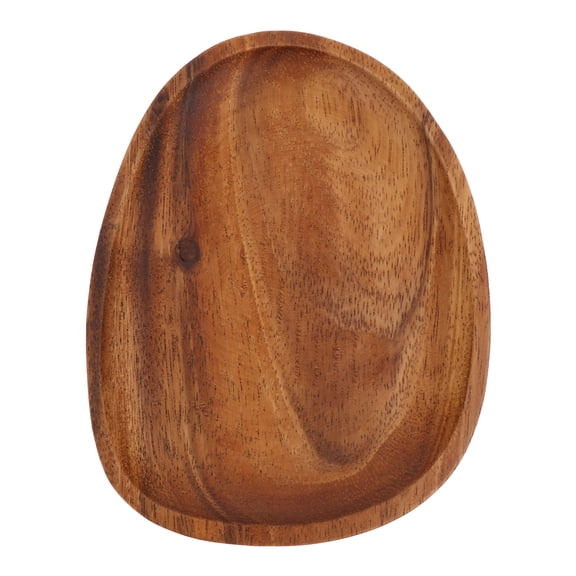 REACHISE 1pc Creative Refreshments Dish Walnut Snack Plate Irregular Food Dish (Brown)