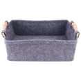 thumbnail image 1 of REACHISE 1pc Home Felt Storage Basket Storage Pouch Sundries Books Storage Bag for Home Office Organize (Grey), 1 of 8