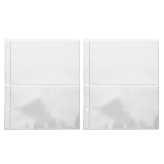 REACHISE 2-Pack Clear Banknote Storage Bags for Collectors, Protective Stamp Covers, Transparent Bill Sleeves for