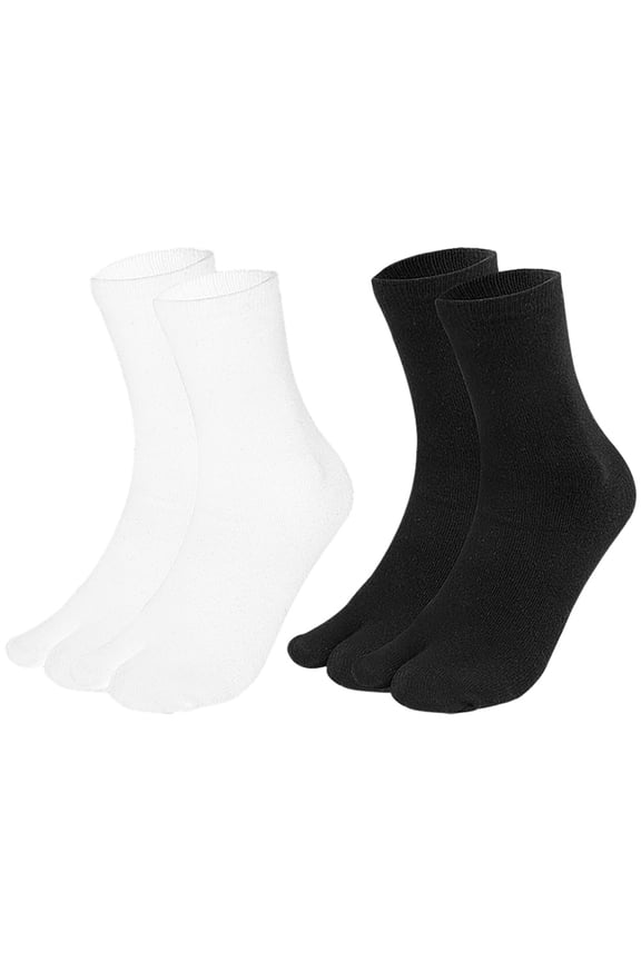REACHISE 2 Pairs Men Toe Socks Toe Separator Socks Anti-skid Toe Socks Split Toe Socks