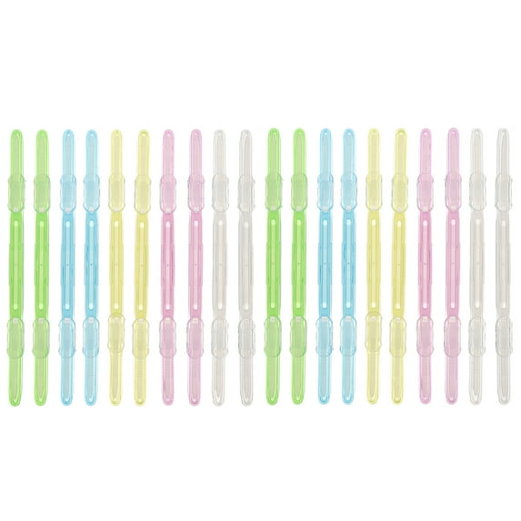 FUEENIRVA Bookbinding Clips Assorted Color Paper Fastening 20Pcs 7.7X0.4X0.1In