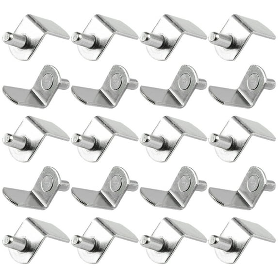 REACHISE 20pcs Iron Shelf Support Pegs L-shaped Bracket Pins for Furniture