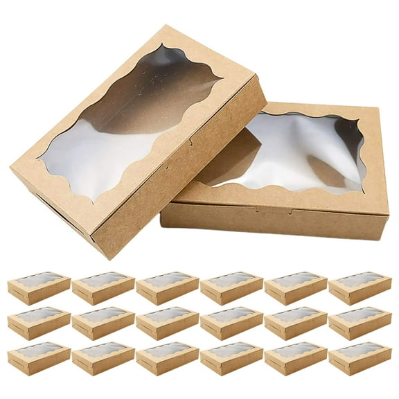 FUEENIRVA Treat Boxes For Desserts Paper Elegant Design 20Pcs 7.01X4.33X1.50In