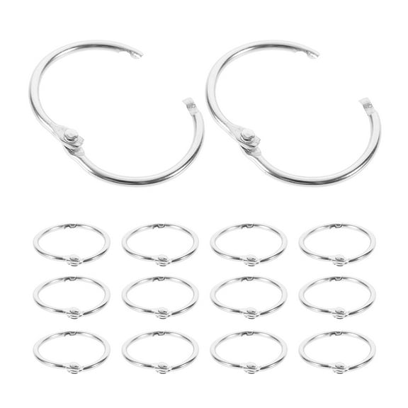REACHISE 20pcs Loose Leaf Rings Ring Clips Binding Rings Rings for Note Metal Rings Diy Book Rings