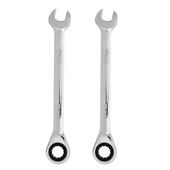 REACHISE 2Pcs 10MM Two-way Ratchet Quick-Release Easy to Use Tooth Round Head Ratchet Wrench