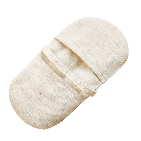 FUEENIRVA Beige Linen Oven Mitt 1Pcs 7.3X3.7X0.2In