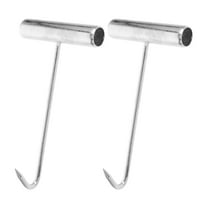 REACHISE 2pcs Heavy-Duty T-Handle Meat Hook For Beef And Lamb Portable Meat Prep Tool T Hook For Bbq Butchering And Meat Processing
