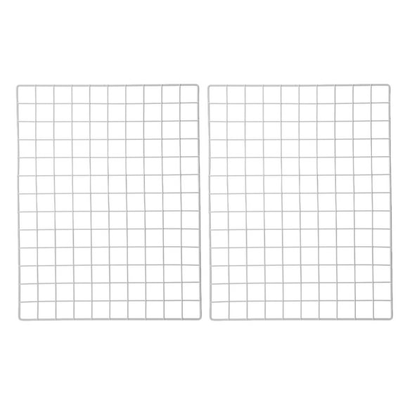 REACHISE 2pcs Wire Wall Grid Panel for Kindergarten Multi-Functional Photo Display Grid Photo Metal Wall Grid Panel DIY Wire Photo Hanging Display Panel
