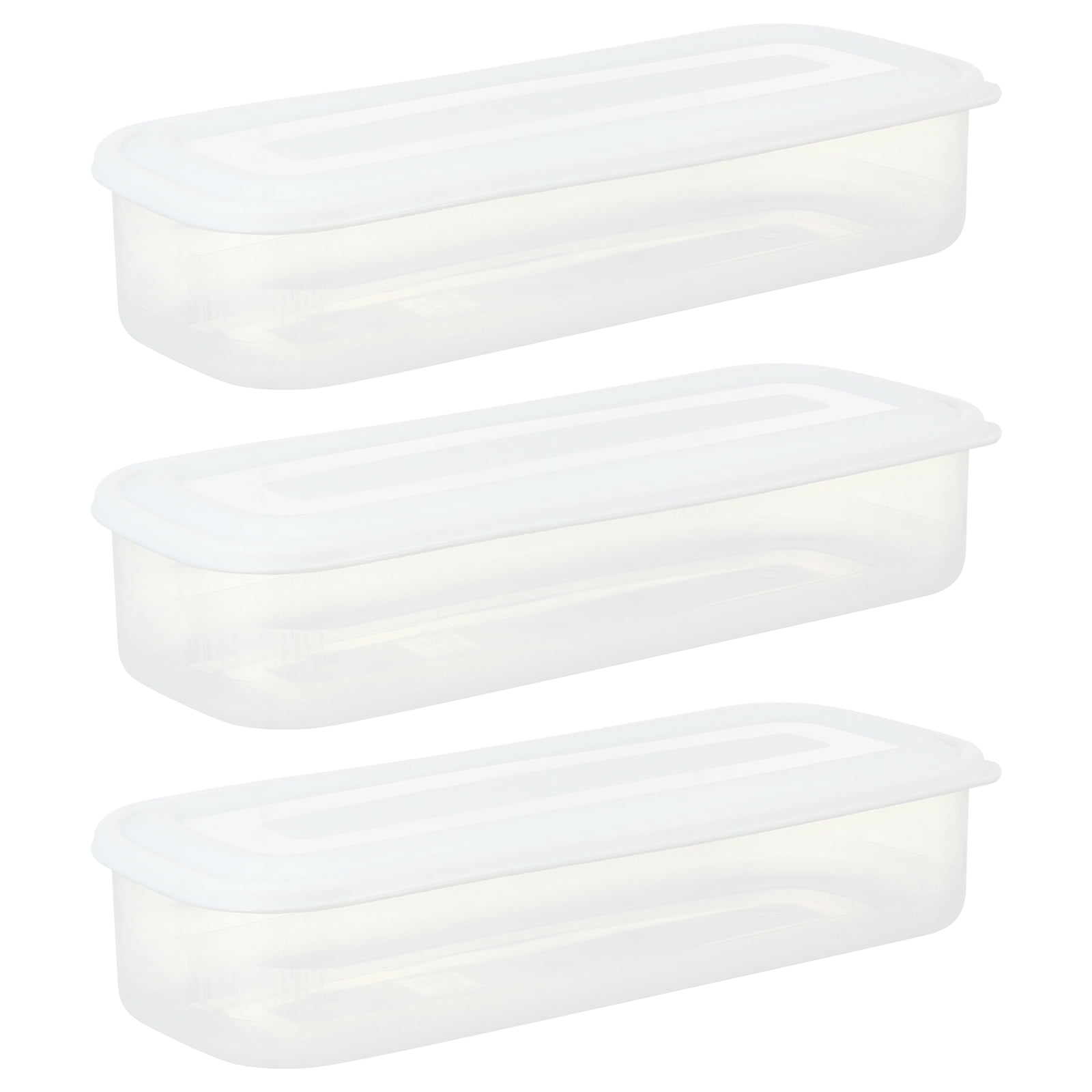 Stackable Food Strage Counter REACHISE 3pc Stackable Food Storage Bins with Lids for Kitchen Cabinet ...