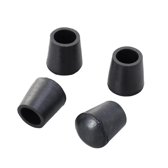 REACHISE 4pcs Chair Leg Caps PVC Plastic Feet Protector Pads Furniture Table Covers Round Bottom Cover(F013 12 Rubber Round Cover, Black)