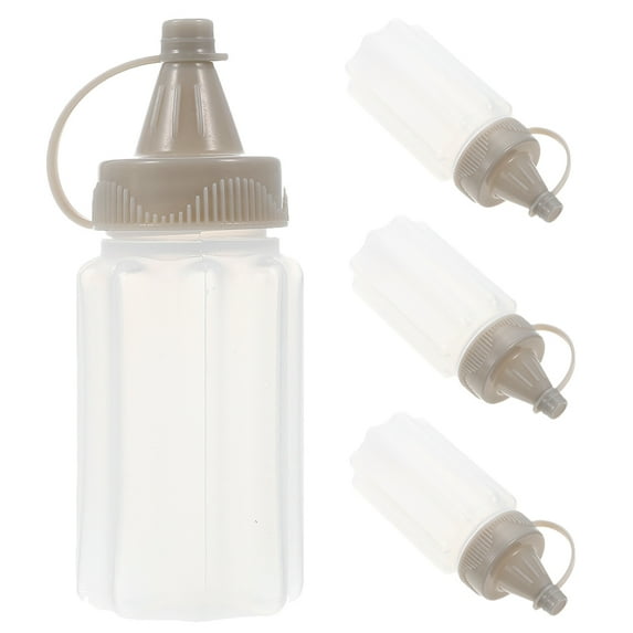 REACHISE 4pcs Condiment Bottles Small Ketchup Bottles Salad Dressing Bottles Sauce Dispenser Containers 30ml