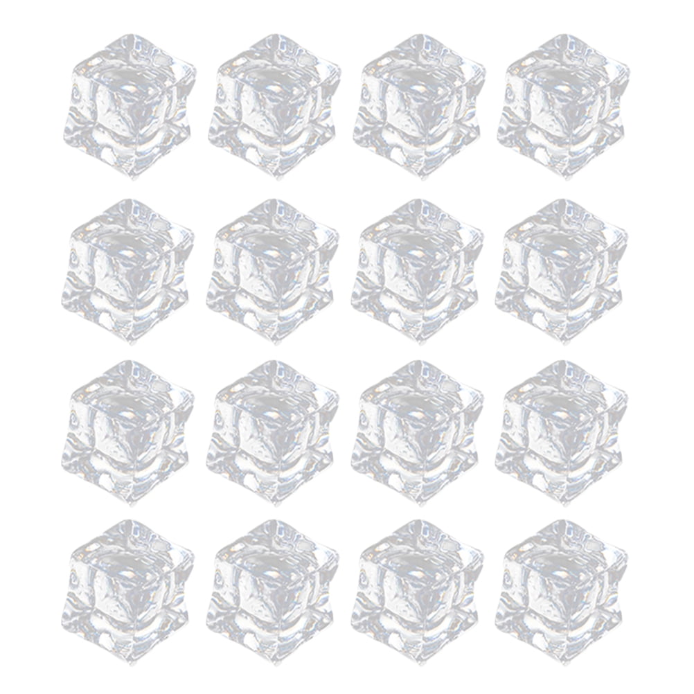 Display Fake Ice Fake Ice Cube 20PCS Artificial Ice Cubes - Clear Acrylic Display Props ...