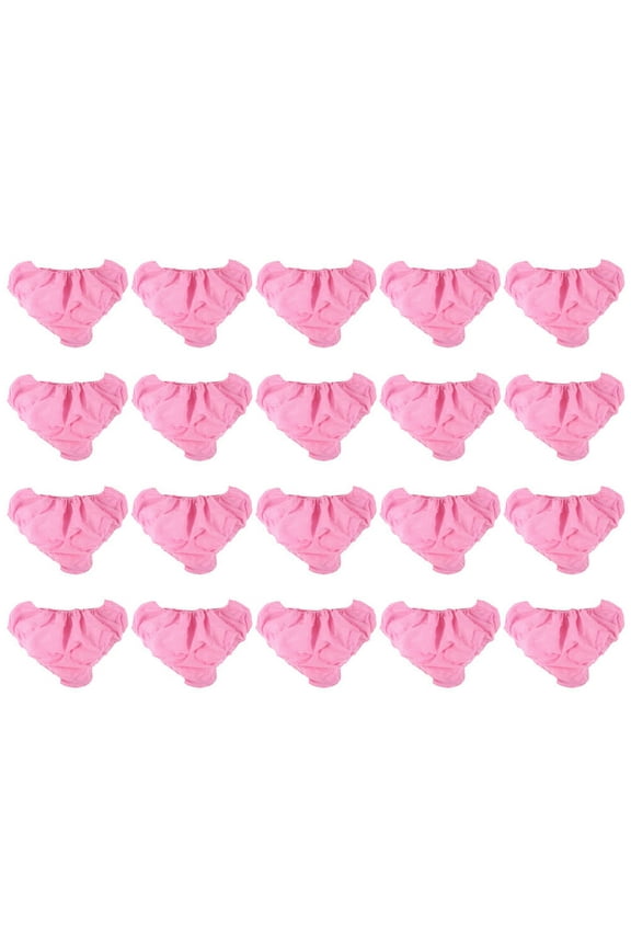 REACHISE 50pcs Women's Disposable Travel Underwear Non-Woven Spa Panties (Pink)