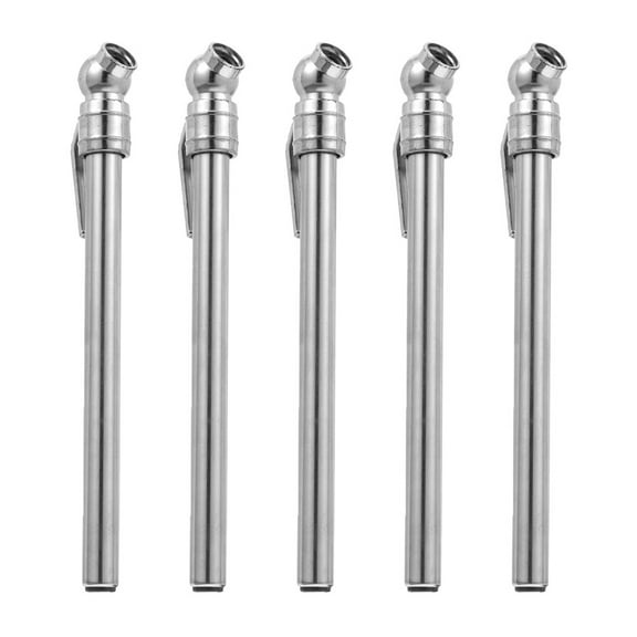 REACHISE 5Pcs Car Tire Pressure Gauge Stainless Steel Stem Pen