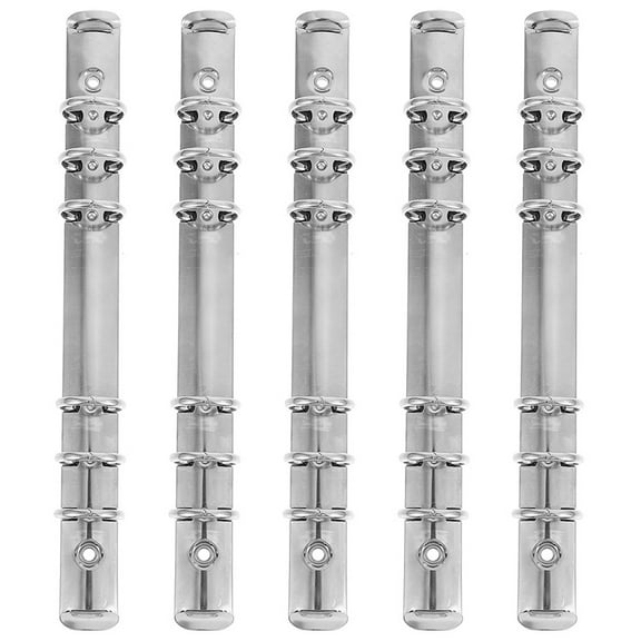 REACHISE 5Pcs Notebook Binding Kit 6-ring Binder Mechanism for Loose Leaf Book DIY Making