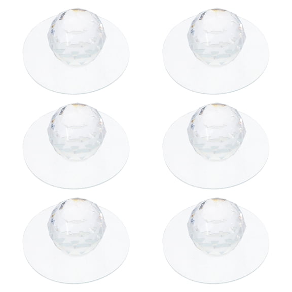 REACHISE 6-Pack Modern Acrylic Shaped Drawer Handles Knobs for Furniture Cabinet Dresser