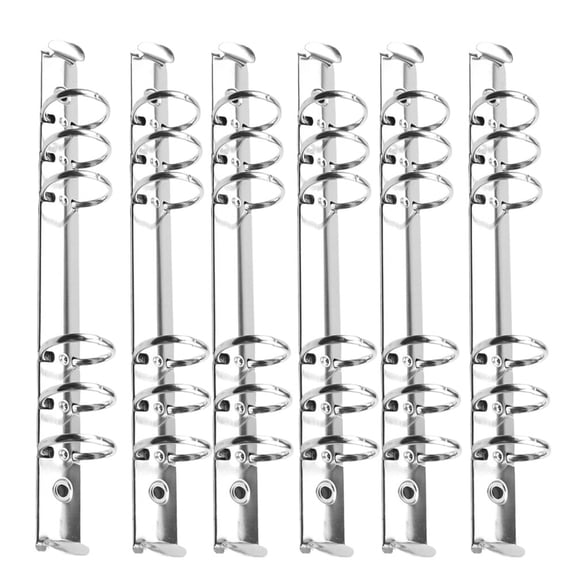 REACHISE Alipis A5/A6 6-Ring Metal Binder for DIY Scrapbook & Planner (6Pcs)