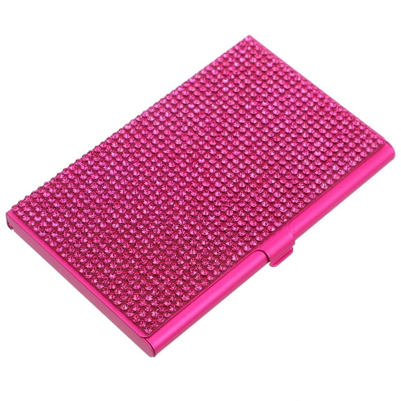 REACHISE Bling Rhinestone Business Cards Holder Card Storage Box Glitter Business Card Holder Case Women Credit Card Holder For Women