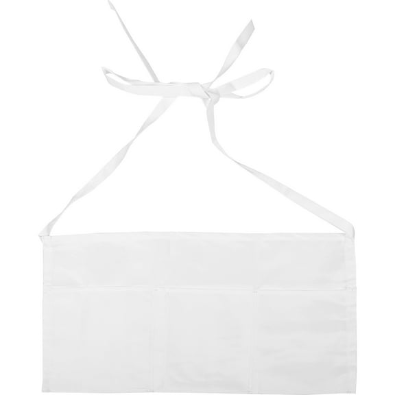 REACHISE Canteen Server Apron Waist Apron Waitress Apron with Pocket Short Waist Apron Kitchen Cooking Apron