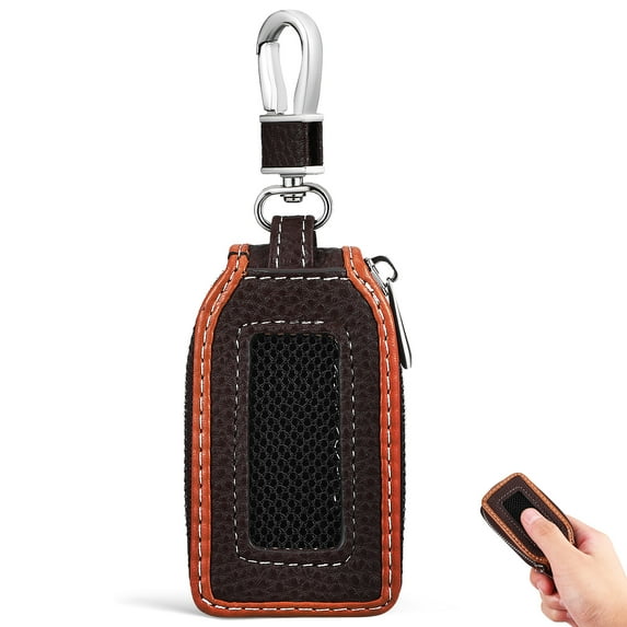 REACHISE Car Key Case PU Key Chain Holder Auto Fob Protector Cover