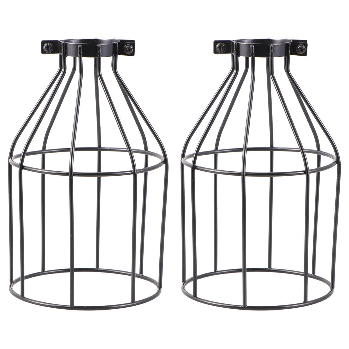 REACHISE Chandelier Vintage Lamp Shade 2PCS Metal Wire Cage Lamp Guard ...