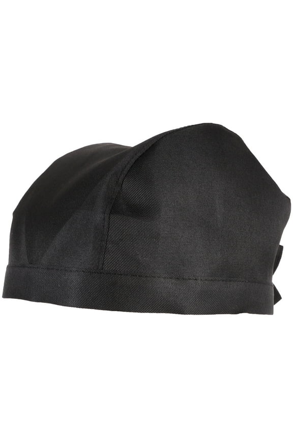 Chef Hat Headwear for Service Kitchen Restaurant (Black)