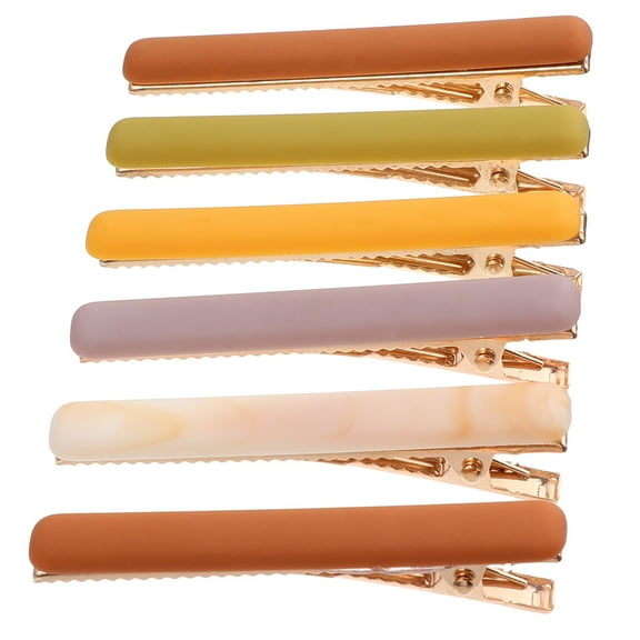 REACHISE Colorful Plastic Duckbill Hair Clips - 6pcs