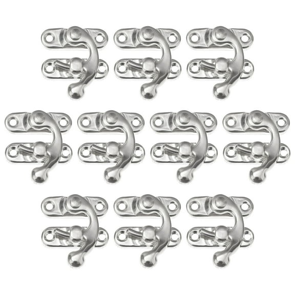 REACHISE Mini Swing Arm Clasp Hook Lock for Jewelry Box - 10 PCS