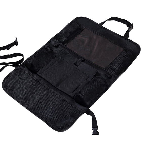 REACHISE Multifunction Car Storage Bag Auto Seat Back Pouch Hanging Pockets Organizer (Black)