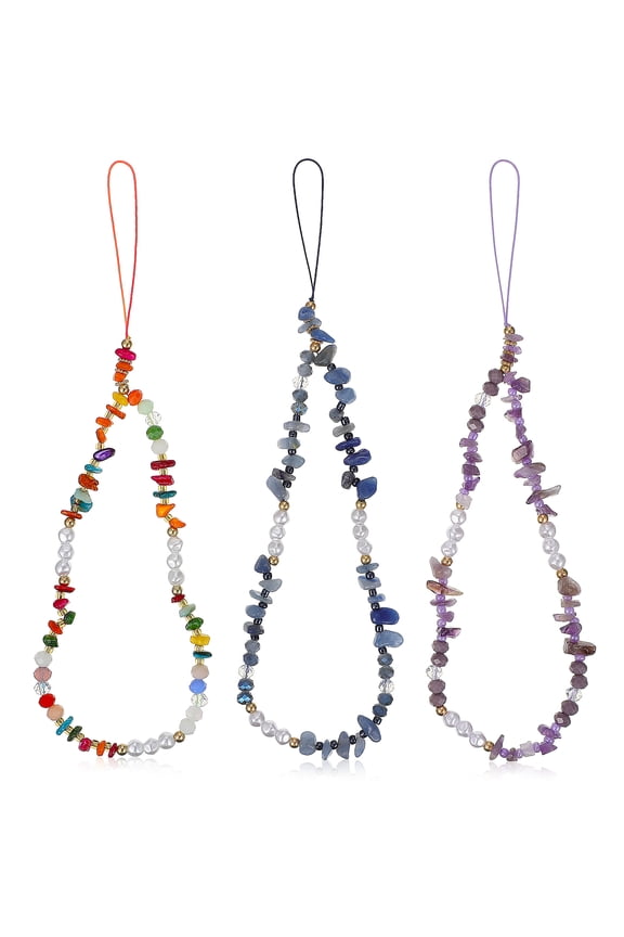 Beaded Phone Chain Strap with Anti-Lost Phone Charms, Stylish Wrist Bracelets for Secure Mobile Devices
