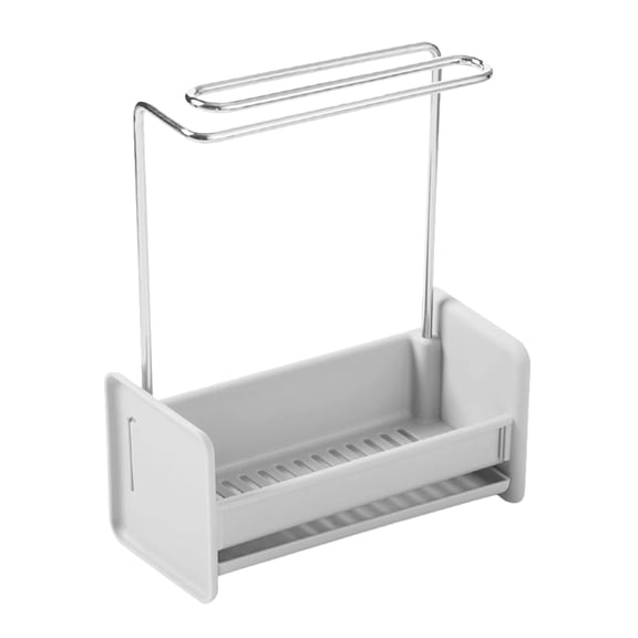 REACHISE Sink Side Drying Rack Draining Tray Sponge Soap Holder Dish Cloth Hanging Rack