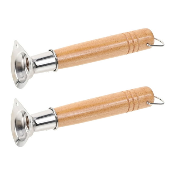 FUEENIRVA Set of 2 Wood Color Pot Grip Handles for Soup Pots, and Kitchen Accessories
