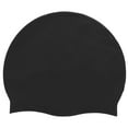 thumbnail image 1 of FUEENIRVA Silicone Swim Cap Men Swim Cap Black Silicone 1Pcs, 1 of 9