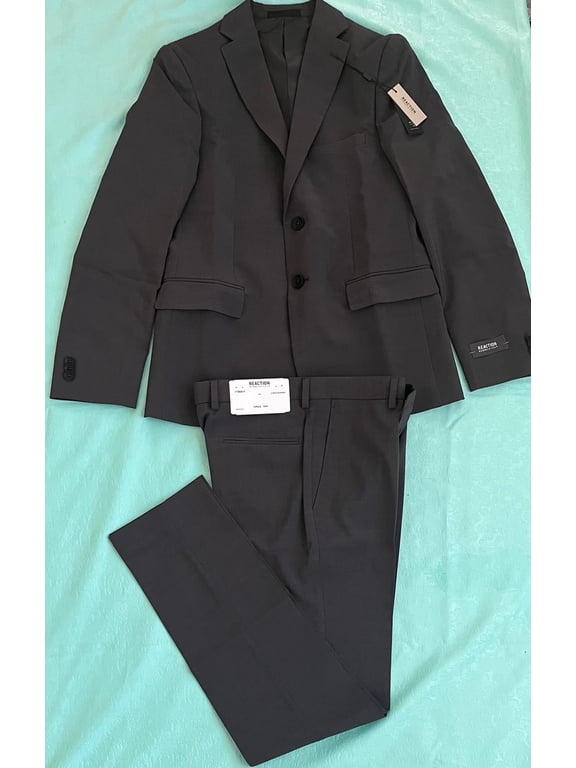 REACTION KENNETH COLE 2 PIECE SUIT BRAND NEW WITH TAGS - GRAY- SMALL- INSEAM 28