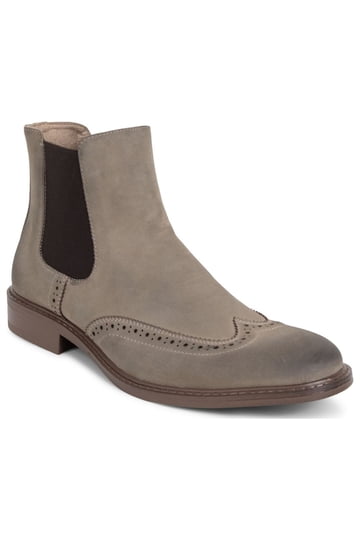 NWB REACTION KENNETH COLE Mens Beige Knock Wingtip Toe Block Heel Chelsea‎ 7 Kenneth Cole Reaction M Ankle Boots for Men for Sale | Shop  main image 2